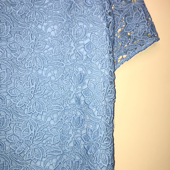Zara Stunning Light Blue Lace Guipure Dress - Picture 12 of 13